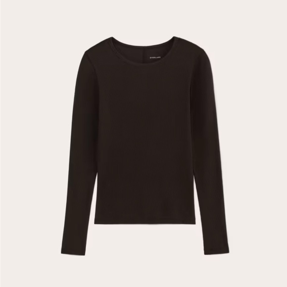 Everlane Lux Rib Long-Sleeve Crew - Picture 7 of 9